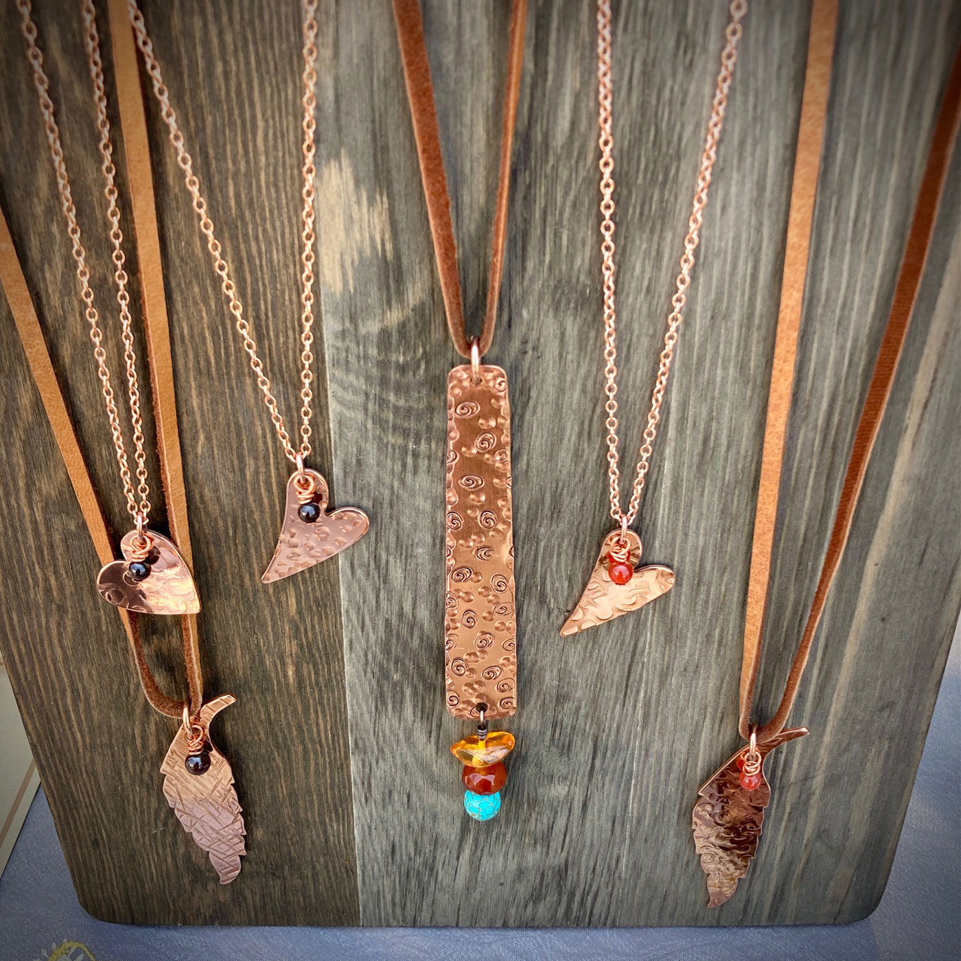 Necklaces on display at Roche Harbor